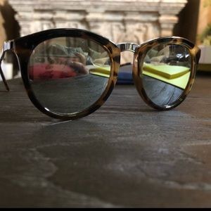 Le Specs No Smoking Tortoise Mirrored Sunglasses